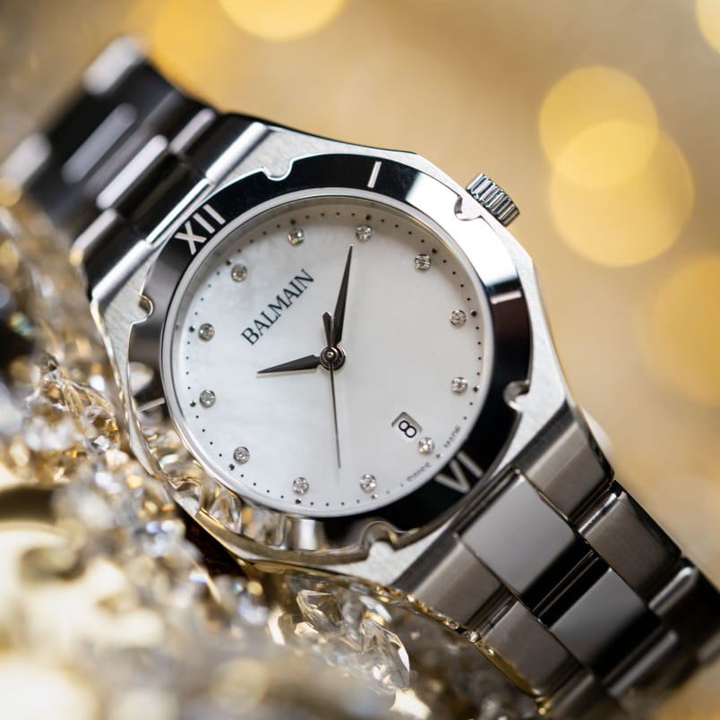 Swiss Made Balmain watch presented as a timeless festive gift