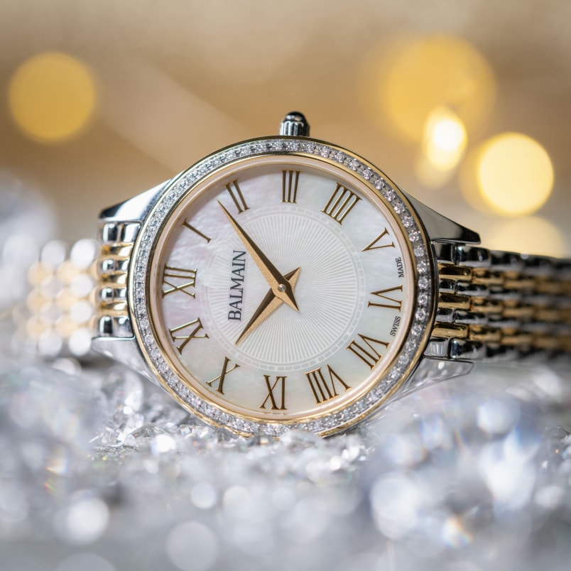 Swiss Made Balmain watch presented as a timeless festive gift