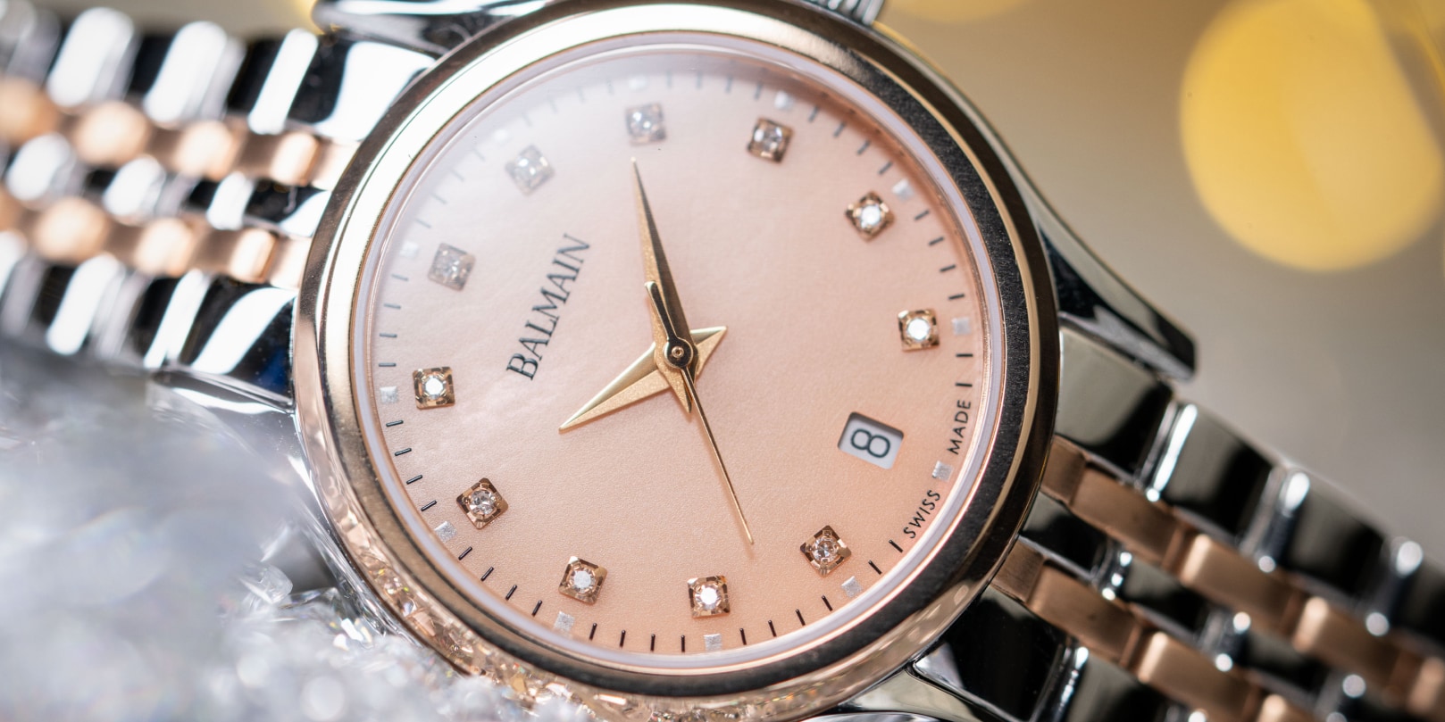 Balmain festive season watches displayed in a luxury gift setting